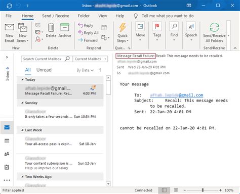 recall email message  outlook      guide