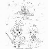 Castle Coloring Pages Princess Kids Castles Knight Fairy Dragon Knights Tale Vector Beside Drawing Color Print Getcolorings Pushkin Printable Getdrawings sketch template