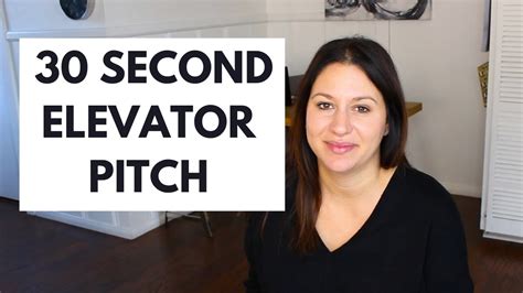 create  perfect   elevator pitch youtube