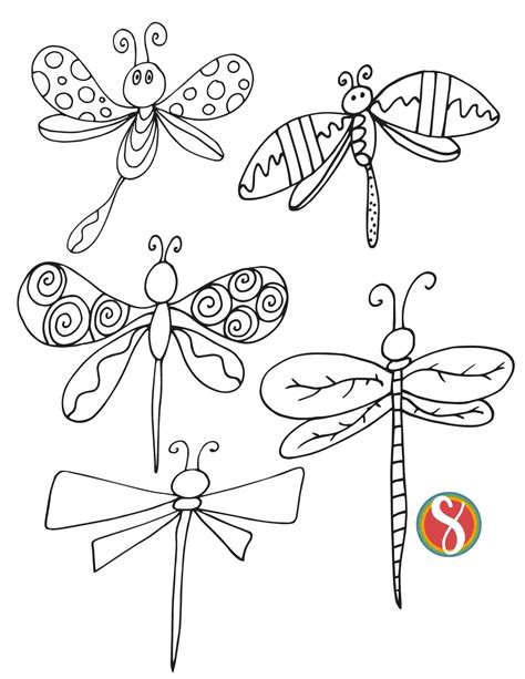 dragonfly coloring pages stevie doodles