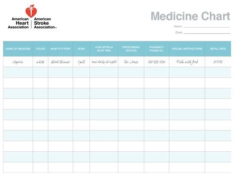 medication list template excel excel templates