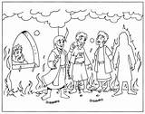 Abednego Shadrach Meshach Coloring Pages Bible Crafts Sketch Furnace Fiery Sadrac Mesac Kids Color Printable Story Colouring Choose Board La sketch template
