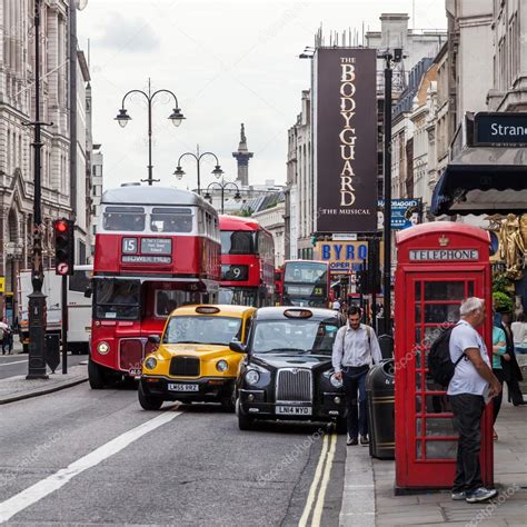 typical street scene   city  london uk stock editorial photo