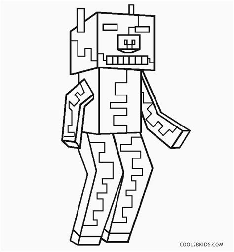 minecraft mutant zombie coloring pages book  kids