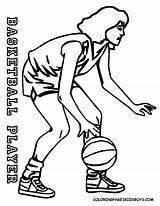 Coloring Basketball Pages Wnba Athletes College Girls Women Popular Coloringhome sketch template