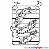 Coloring Pages Sausage Food Colouring Printable Kids Hits Sheets sketch template