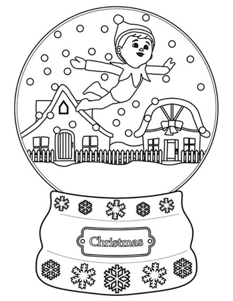 christmas elf   shelf coloring page christmas coloring pages
