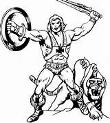 He Man Coloring Pages Battle Cat Universe Mighty Heman Colouring Drawings Book Masters Print Motu Boys Pop Klops Tri Triclops sketch template