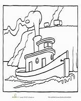 Tugboat Coloring Pages Getdrawings Drawing sketch template