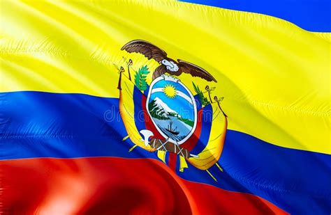 Bandera De Ecuador Con La Cinta De Luto Negra Imagen De