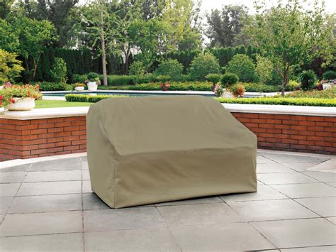 modern leisure basics outdoor patio loveseat cover water resistant         inches