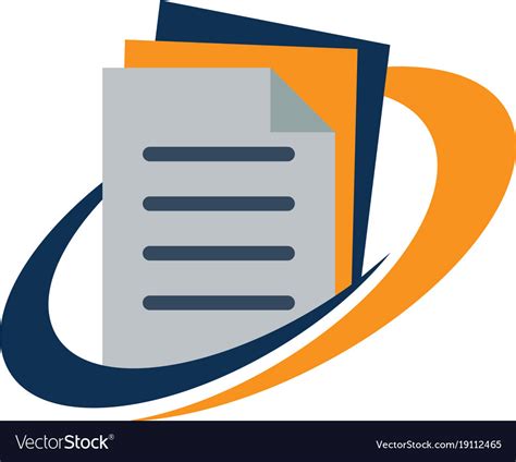 logo  document management royalty  vector image