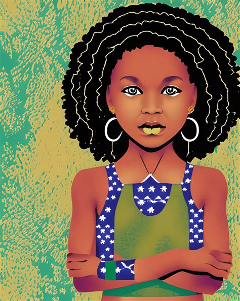 African American Girl Graphic For Juneteenth · Creative Fabrica