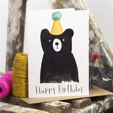 happy birthday bear card  letterbox lane notonthehighstreetcom