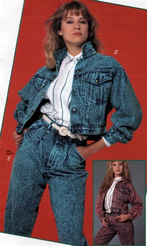 stone washed denim jacket and pants from a 1988 catalog