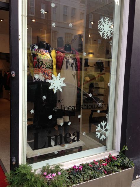 festive window display  london boutique