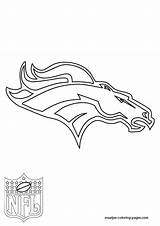 Coloring Pages Broncos Denver Nfl Helmet Template Logo sketch template