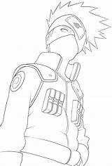 Kakashi Coloring Pages Hatake Naruto Lineart Young Color Jane Box Template Deviantart Getcolorings sketch template