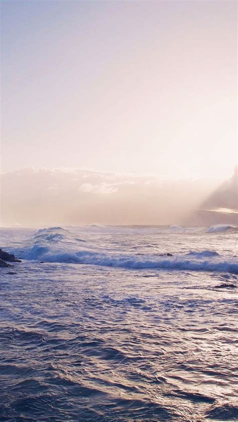sea ocean rock nature wave sky iphone 5s wallpaper