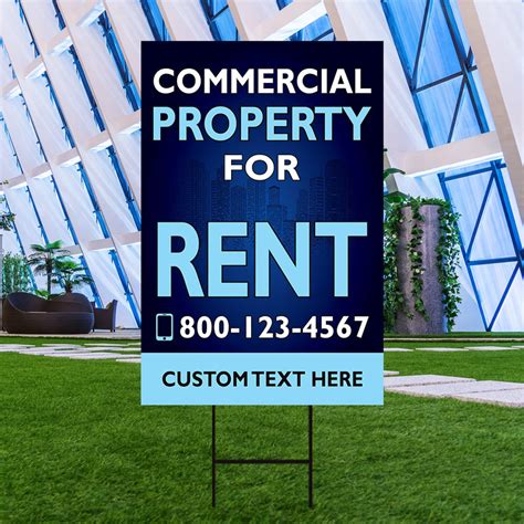 commercial property  rent yard sign personalized   etsy