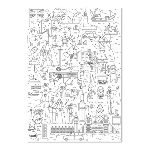 mega colouring picture great britain etsy
