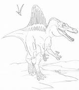 Spinosaurus Coloring Dinosaur Print Via sketch template