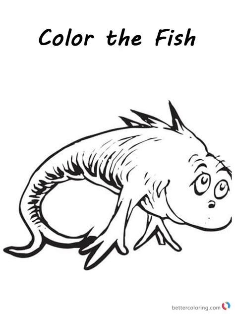 dr seuss  fish  fish coloring pages color  fish