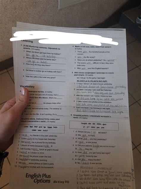 mógłby ktoś rozwiązać ten test klasa 7 brainly pl