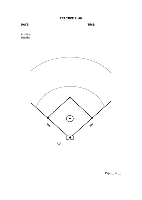 printable baseball practice plan template