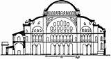 Hagia Clipart Sophia Section Sofia Architecture Clip Mosque Plan Byzantine Museum Empire Etc Basilica Greek Early Sectio Large Sketches Gif sketch template