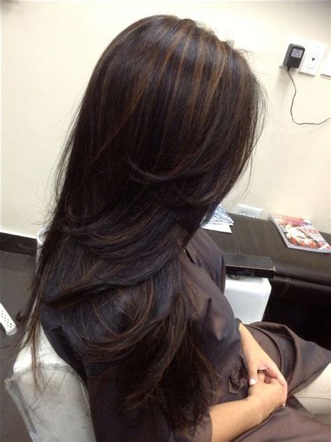 Medium Length Black Hair With Highlights Highlighted Hairstyles For