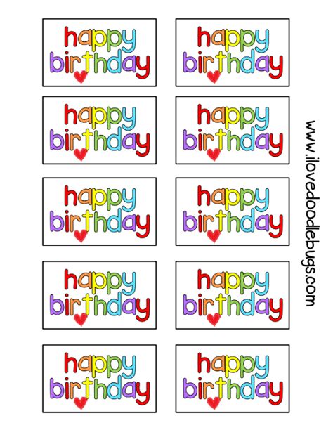 birthday tag printables