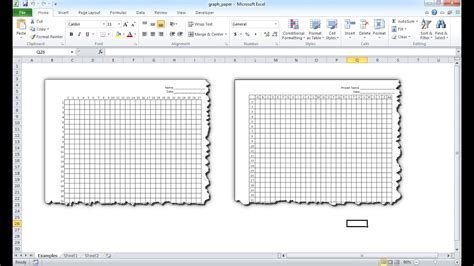 graph paper  excel youtube