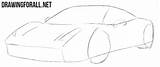 Ferrari Draw Italia Sketch Step Drawingforall Mirrors Arched Lower Wheels Rear Wheel Body Part sketch template