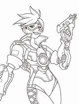 Overwatch Tracer Freddy Kolorowanki Colorironline Bestcoloringpagesforkids sketch template