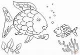 Coloring Fish Rainbow Small Pages Scale Precious Gives Printable Scales Drawing sketch template