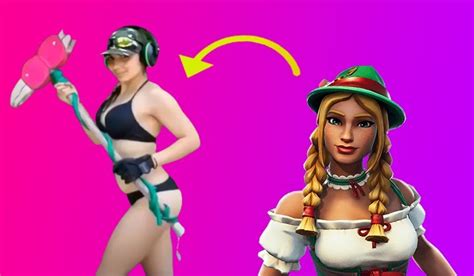 hot fortnite girl skins in real life of 2022 action game usa