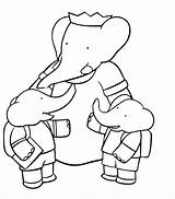Babar Filhinhos Famille Colorier Elefante Papais Kolorowanki Elefantes Cutie Ludinet Tudodesenhos Rapunzel Filhinha Stampa sketch template
