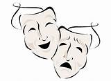 Theatre Drama Masks Mask Faces Theater Clipart Clip Symbol Draw Drawing Tragedy Cliparts Drawings Gif Library Evil Good Designs Clipartbest sketch template