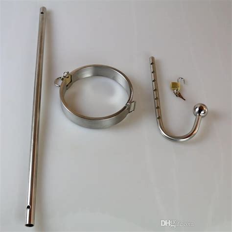stainless steel anal hook metal collar bondage slave anus
