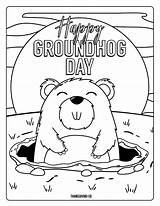Groundhog Coloring Makeitgrateful Silhouette sketch template