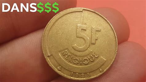 belgique  coin worth belgium   francs coin youtube