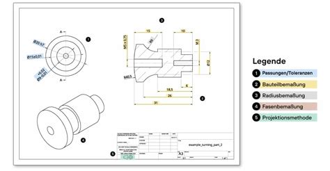 technische zeichnung zur konstruktion perfekter cnc bauteile