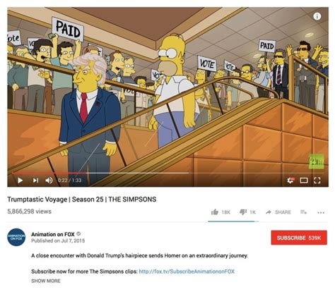 simpsons predict  donald trump  correctly including  falling   sign