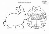 Easter Bunny Eggs Basket Big Coloring Pages sketch template