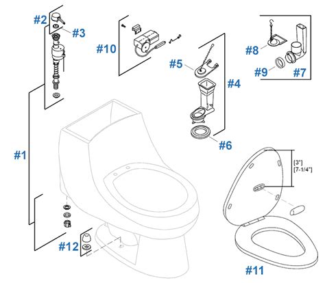 rosario toilet repair parts  kohler