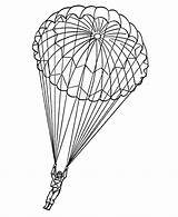 Parachute Paratrooper Mewarnai Tentara Wwii Coloringhome Pearl sketch template