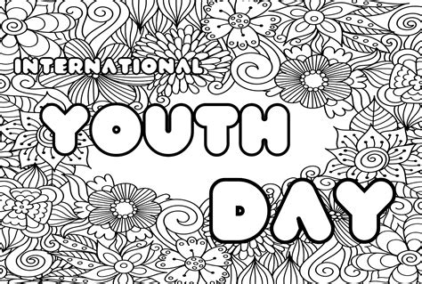 international youth day    printable coloring pages