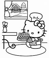 Kitty Hello Coloring Pages Birthday Printable Happy Kids Cake Print Beautiful sketch template