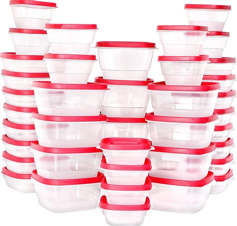 Utopia Kitchen 80 Piece Plastic Food Container Set 40 Containers And 40